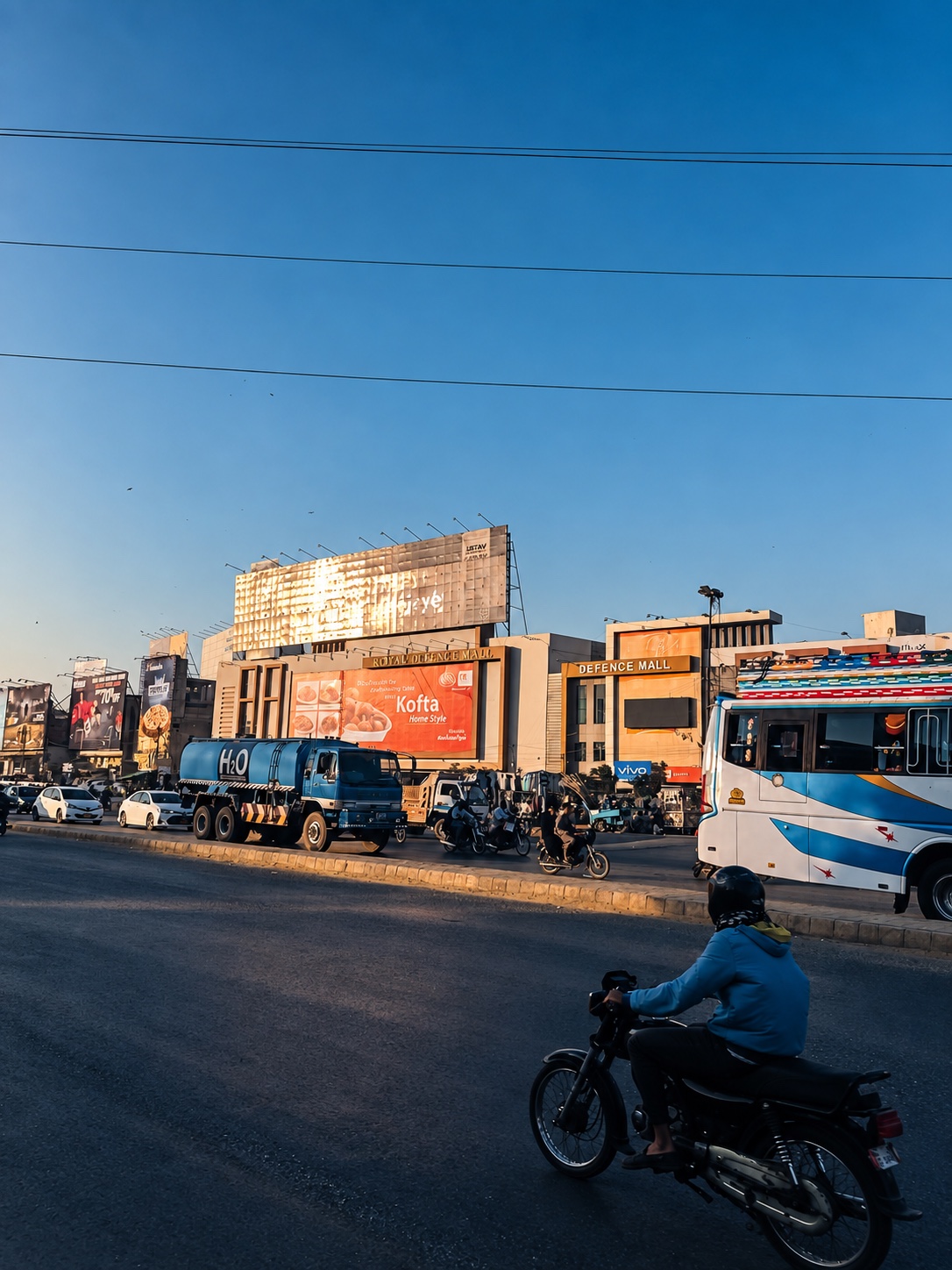 Outdoor advertising panels in Karachi